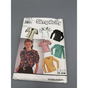 Vintage Simplicity 9923 Blouse Pattern Misses 16-24 Easy Plus Size
